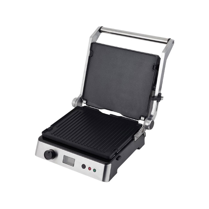 Wie kann ich verhindern, dass das Fleisch beim Grillen auf einem flachen Kontaktgrill am Grillteller haftet?